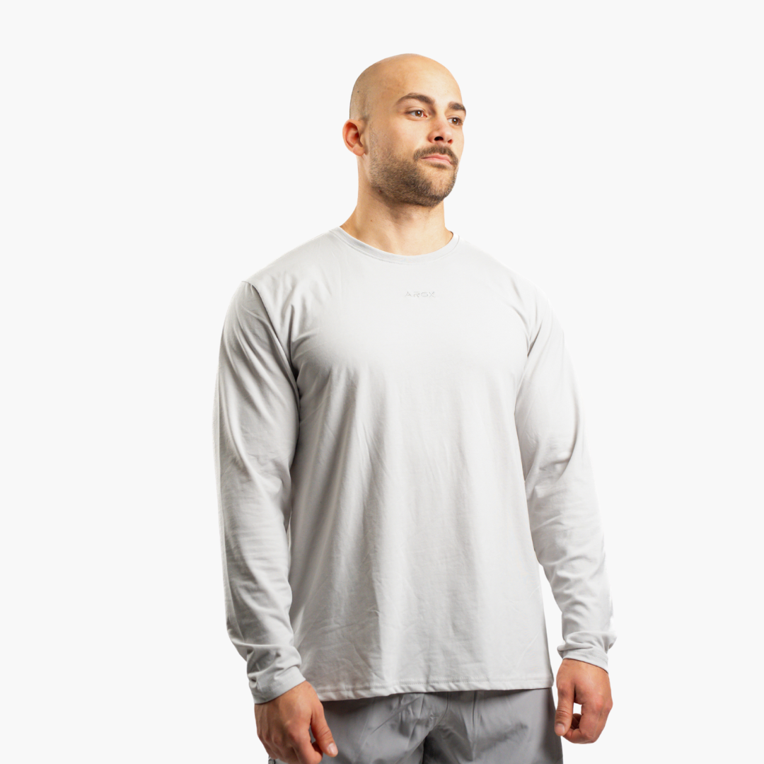 SportsTech herre langærmet (light grey)
