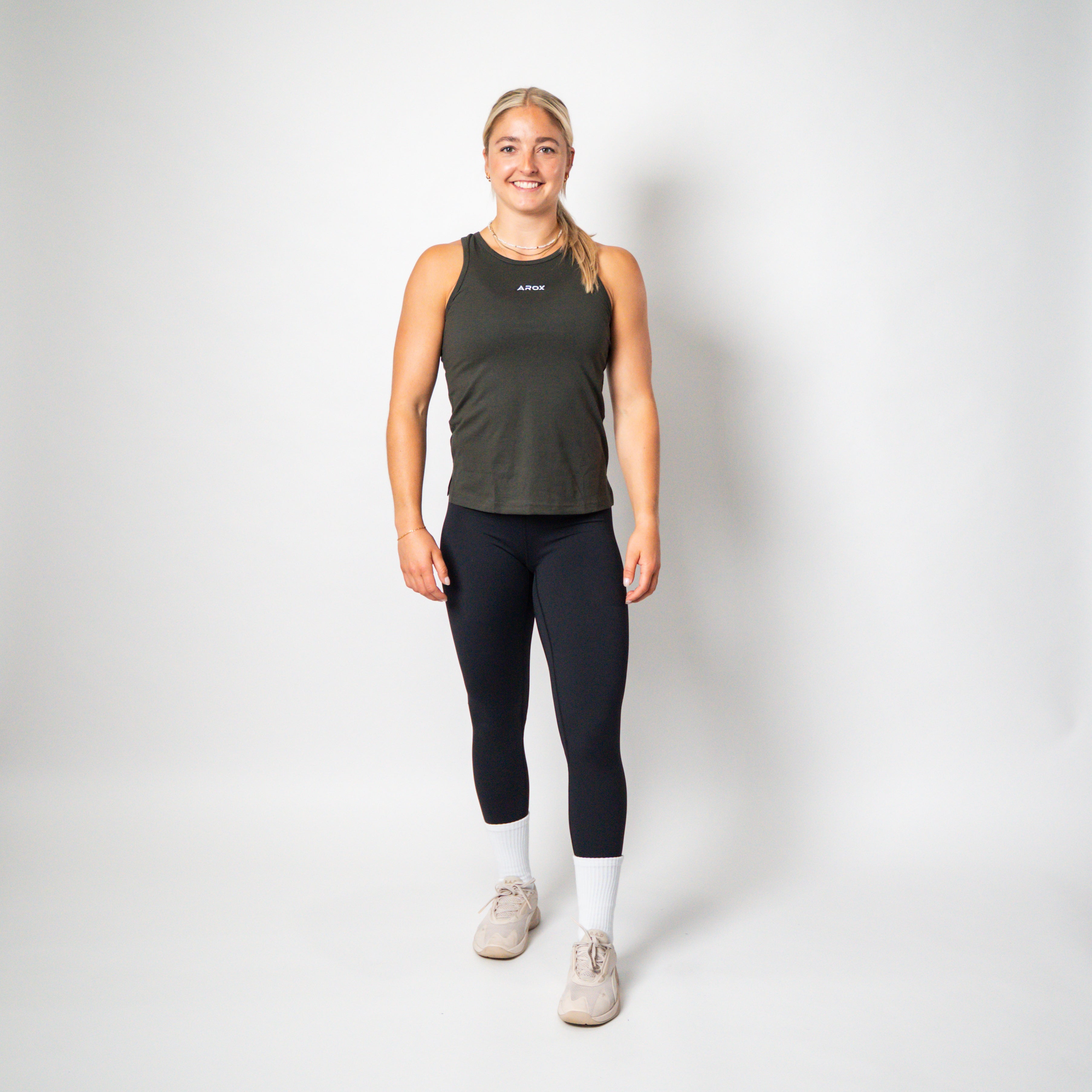 SportsTech kvinde lang top (Dark grey)