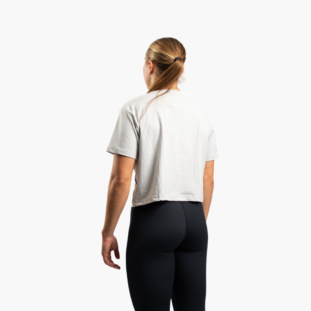 SportsTech kvinde box crop t-shirt (Light grey)
