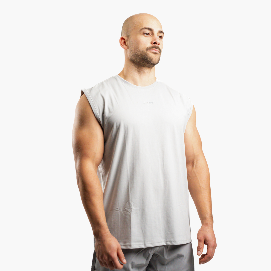 SportsTech herre no-sleeve (Light grey)