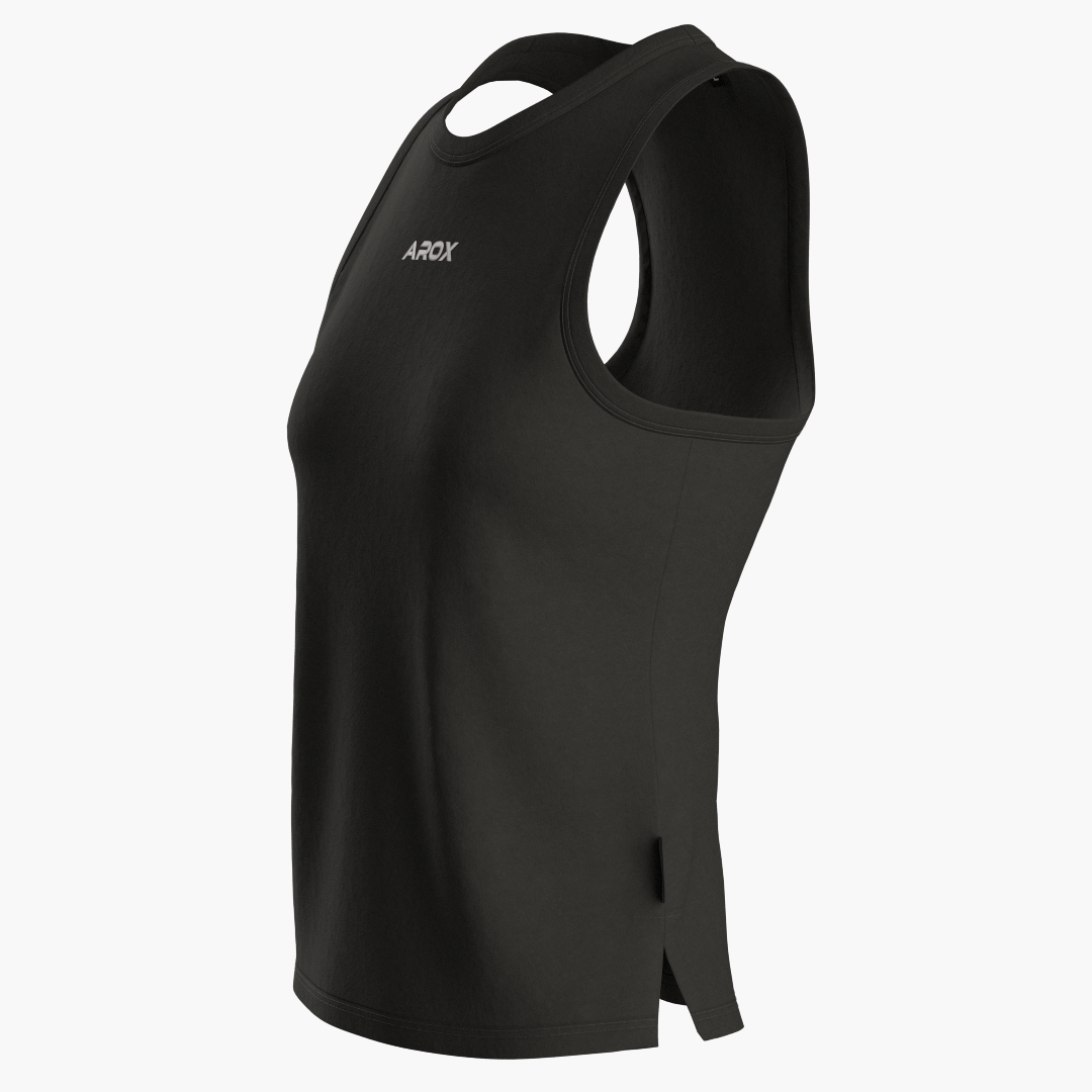 SportsTech kvinde lang top (Dark grey)