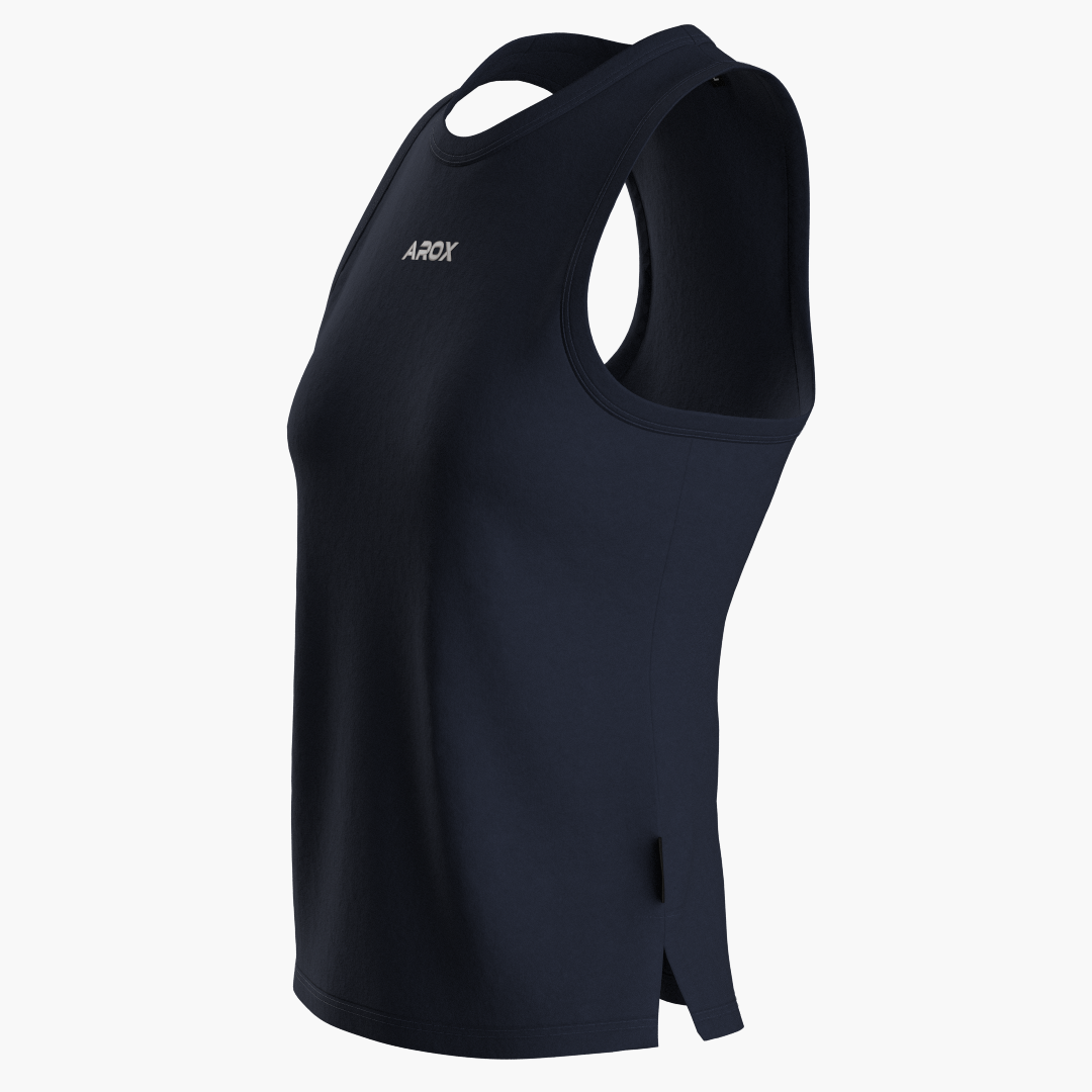 SportsTech kvinde lang top (Deep navy)