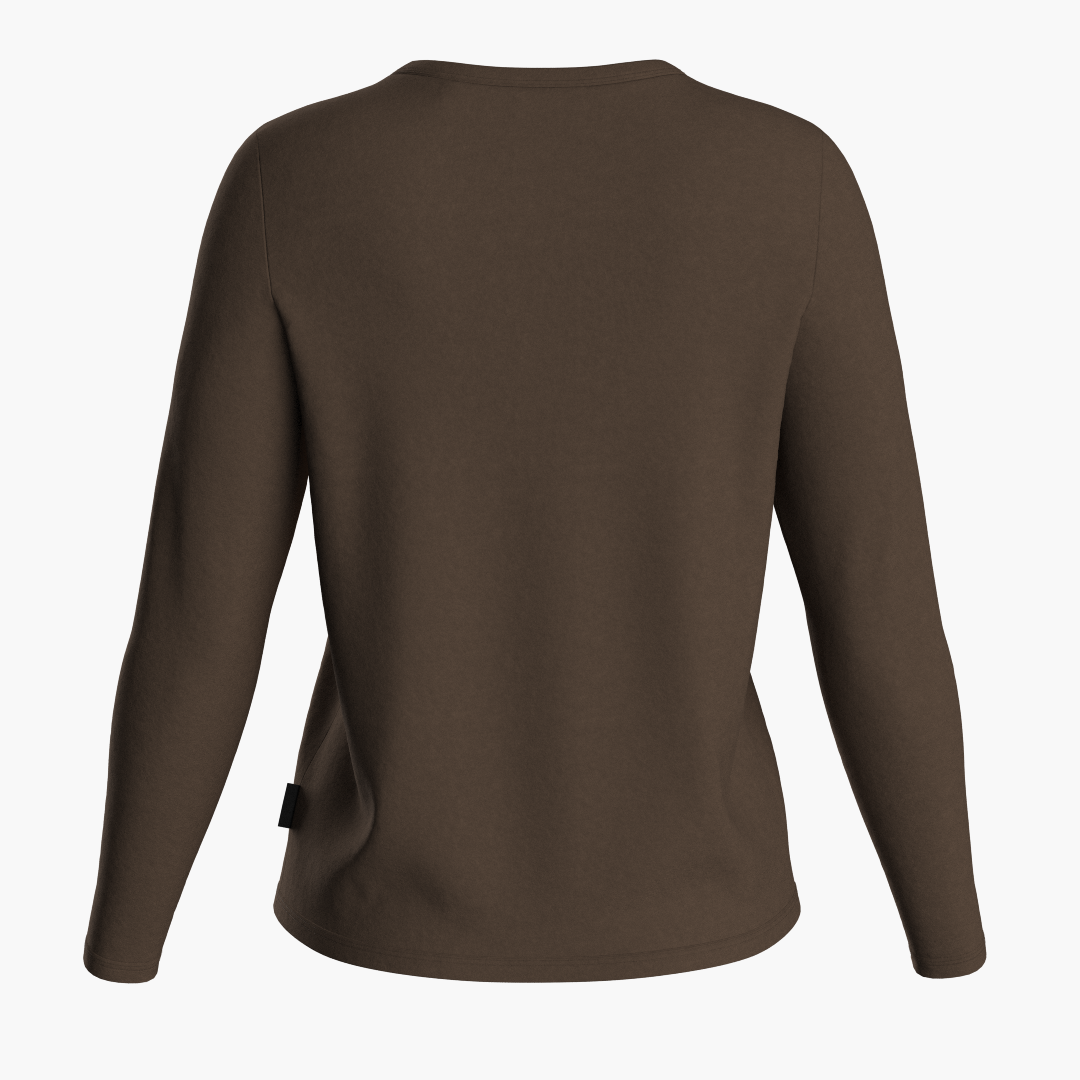 SportsTech kvinde langærmet (Dark brown)