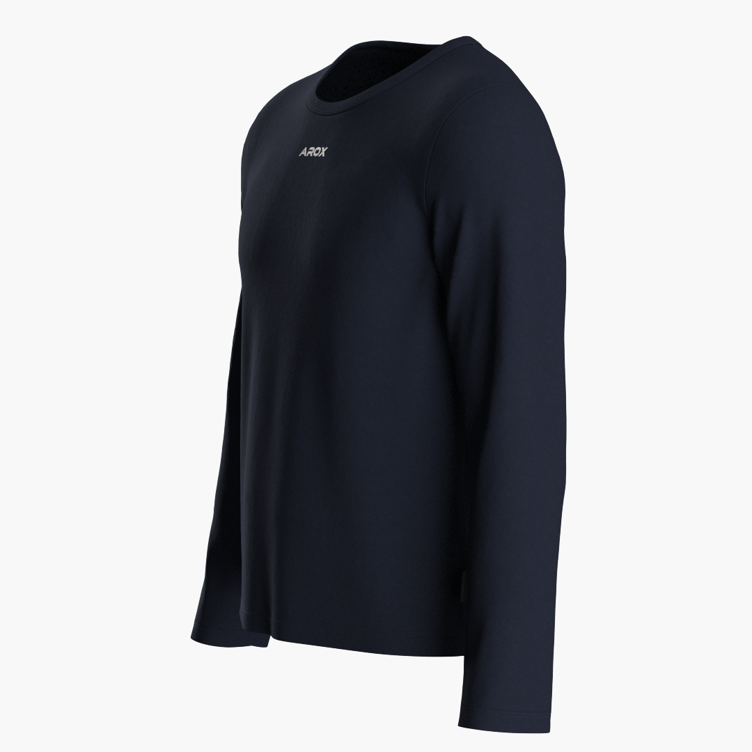 SportsTech herre langærmet (Deep navy)