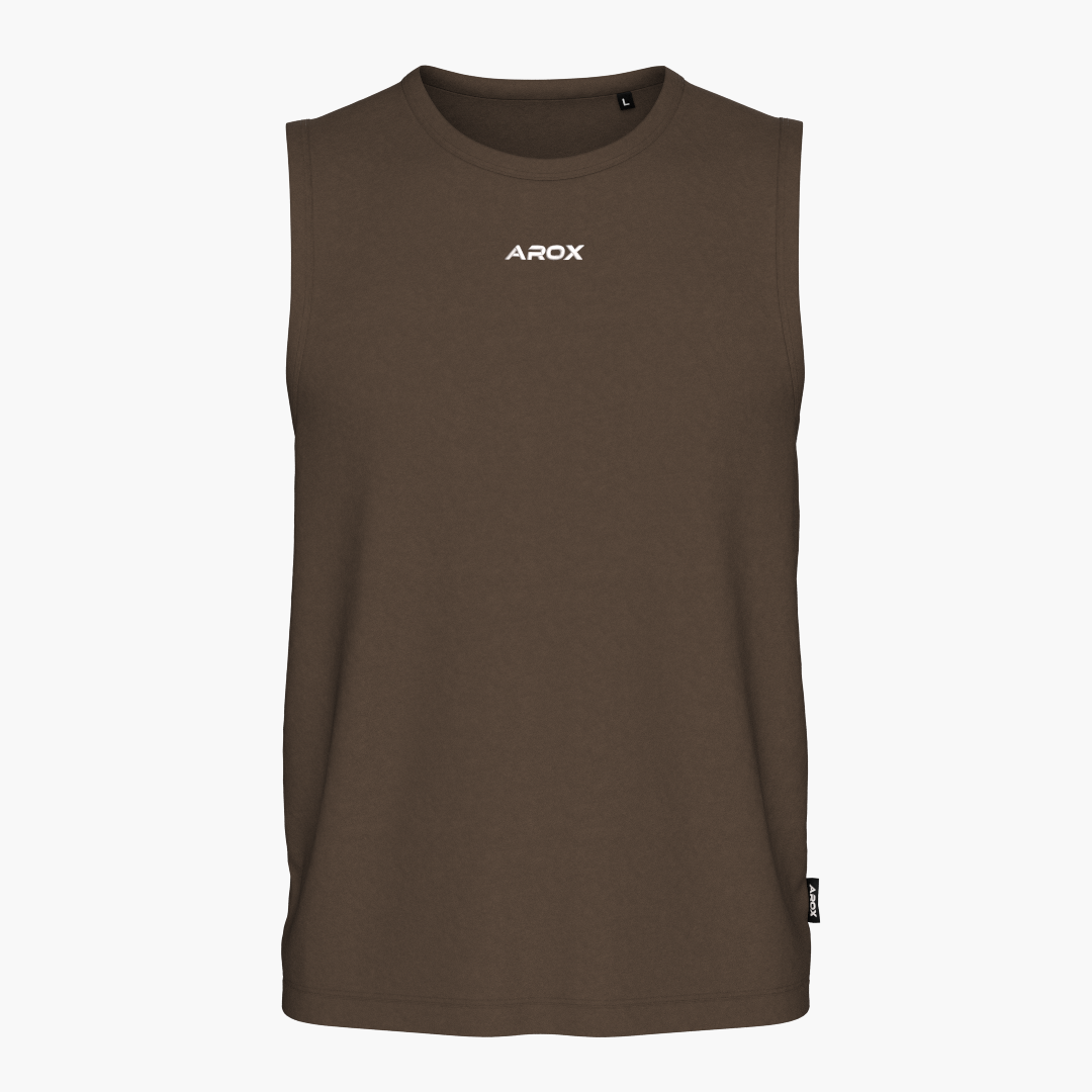 SportsTech herre no-sleeve (Dark brown)